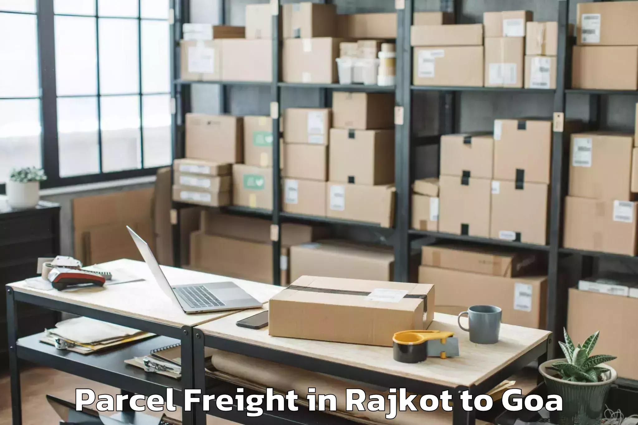 Book Rajkot to Sanquelim Parcel Freight Online